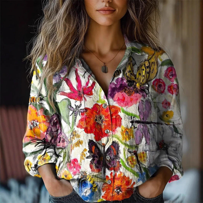 Damen Modische Bluse mit Paisleymuster Echoarchiv