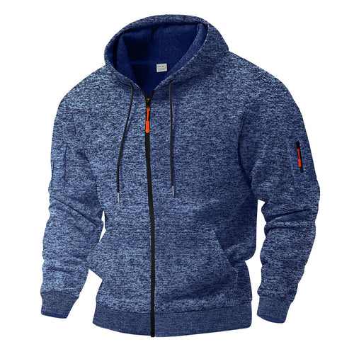 Herren sportliche Zip-Hoodie mit funktionalen Taschen Echoarchiv