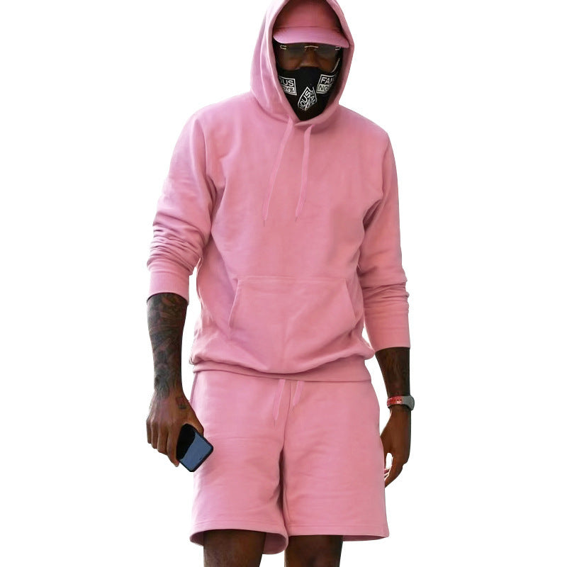 Herren Sportliches Hoodie- und Shorts-Set Echoarchiv