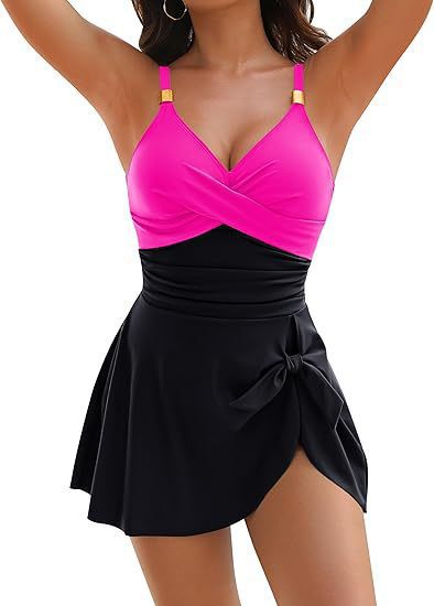 Damen Strandkleid mit Wickeloptik und verstellbaren Trägern Echo Archiv