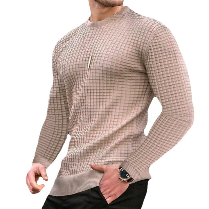 Herren Strickpullover mit strukturiertem Muster Echoarchiv