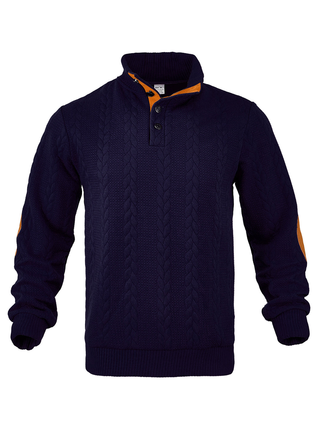 Herren Strickpullover mit modischem Stehkragen und strukturierter Oberfläche Echoarchiv