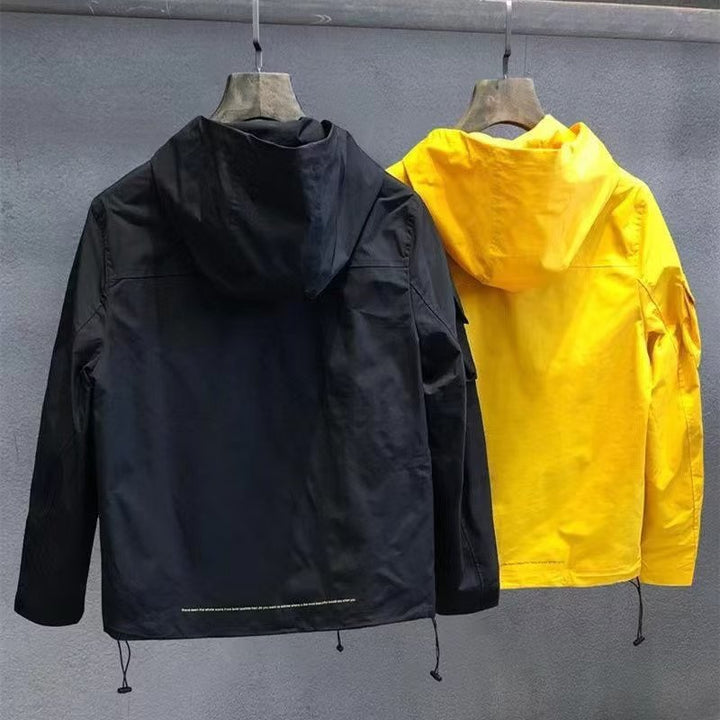 Herren Utility-Outdoorjacke mit Kapuze, Mehrfach-Taschenfront und verstellbarem Saum Echoarchiv