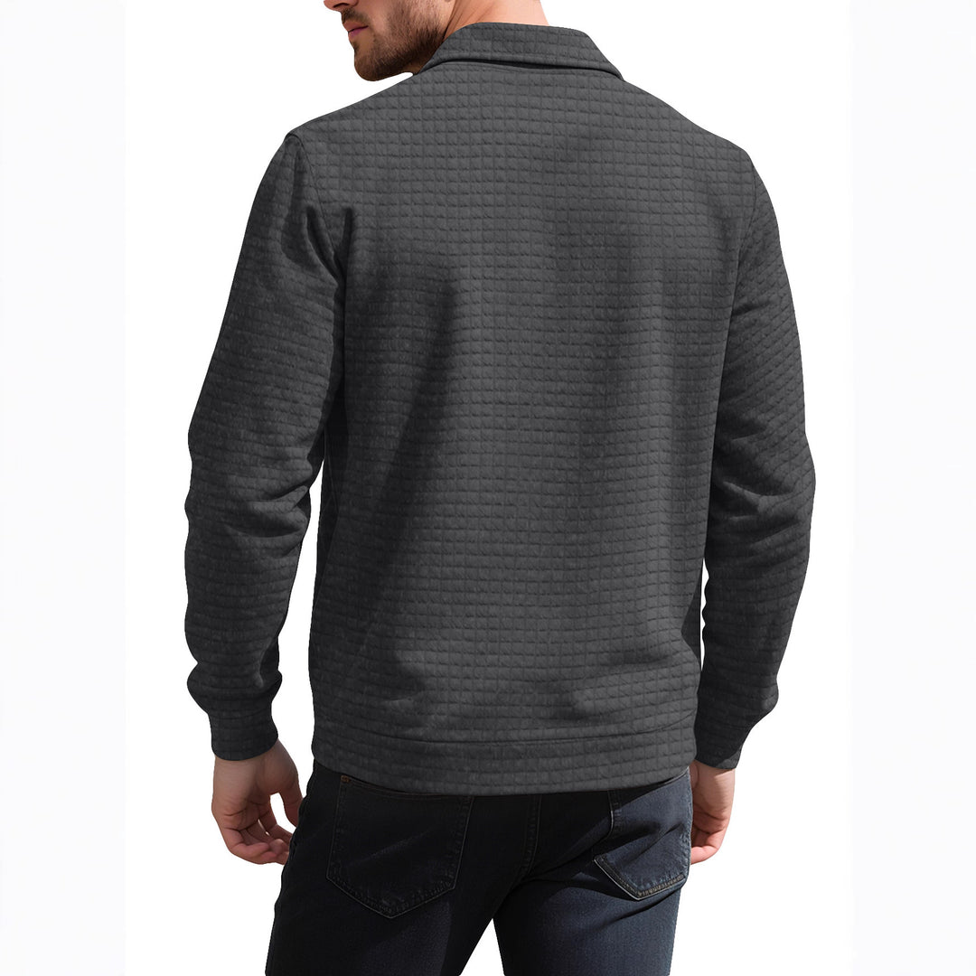 Herren nan Hemdjacke mit quadratischer Steppstruktur Druckknopffront und Brustklappen Echo Archiv