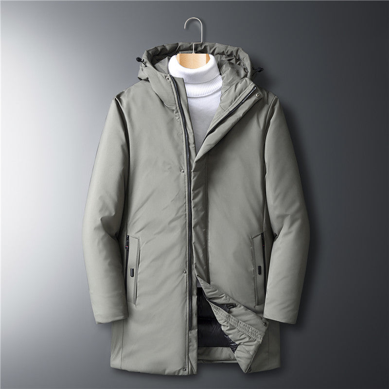 Herren moderner Urban-Longparka mit versteckter Reißverschlussblende und ergonomischer Kapuze Echo Archiv