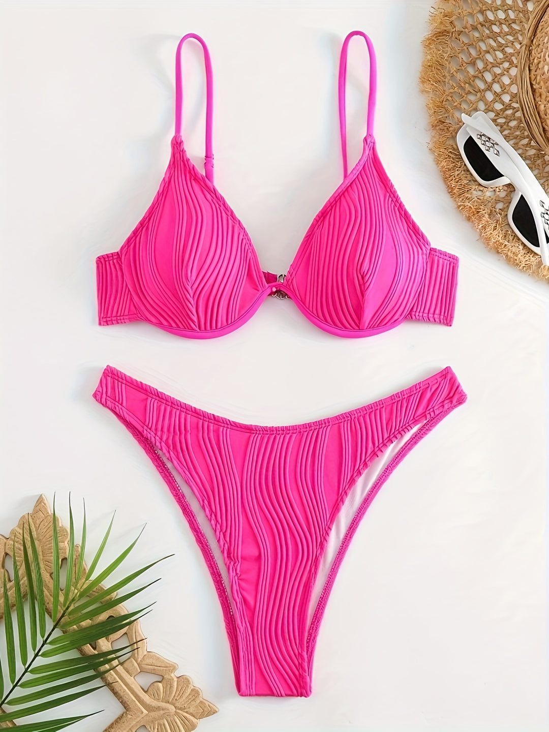 Damen Bikiniset mit elegantem Faltenmuster Echo Archiv