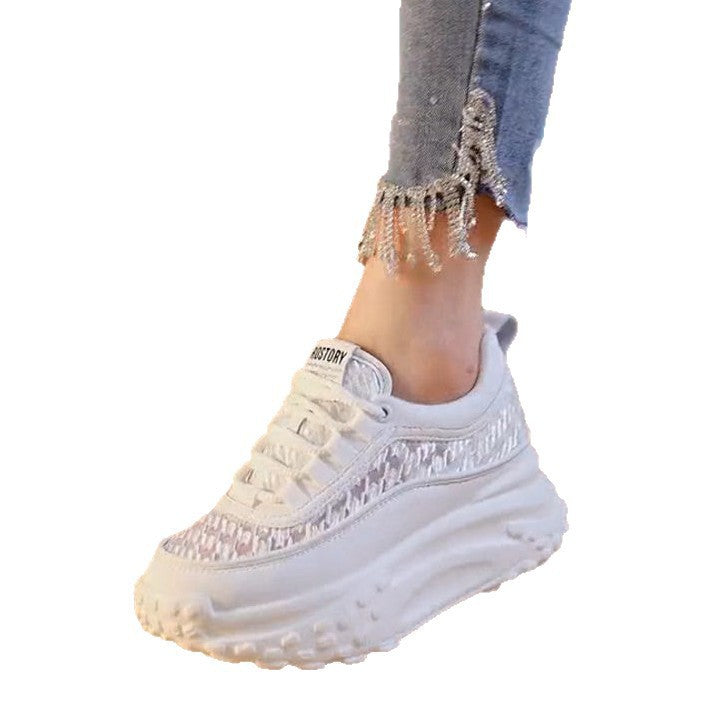 Damen Modische Chunky Sneakers mit luftiger Mesh-Oberfläche und verstärktem Fersenbereich Echo Archiv