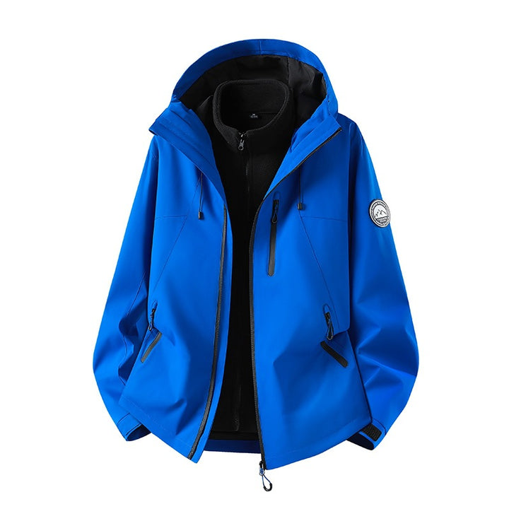 Herren dreiteilige Softshell-Outdoorjacke mit abnehmbarem Fleecefutter und Kapuze Echoarchiv