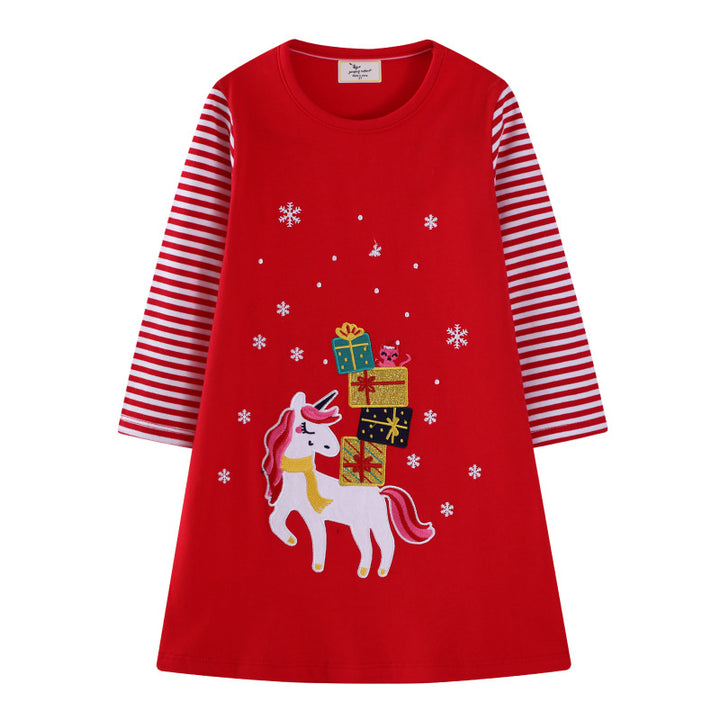 Mädchen Tüllkleid mit verspieltem Einhorn-Motiv und festlicher Grafik Echo Archiv