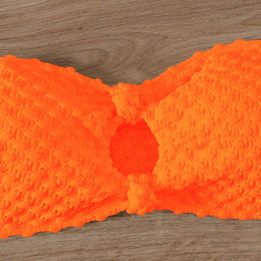 Damen Bandeau-Bikinioberteil mit strukturierter Oberfläche Echo Archiv