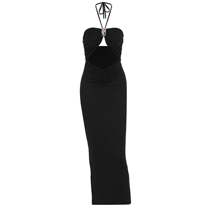 Damen figurbetontes Abendkleid mit schulterfreiem Design und eleganter Drapierung Echo Archiv