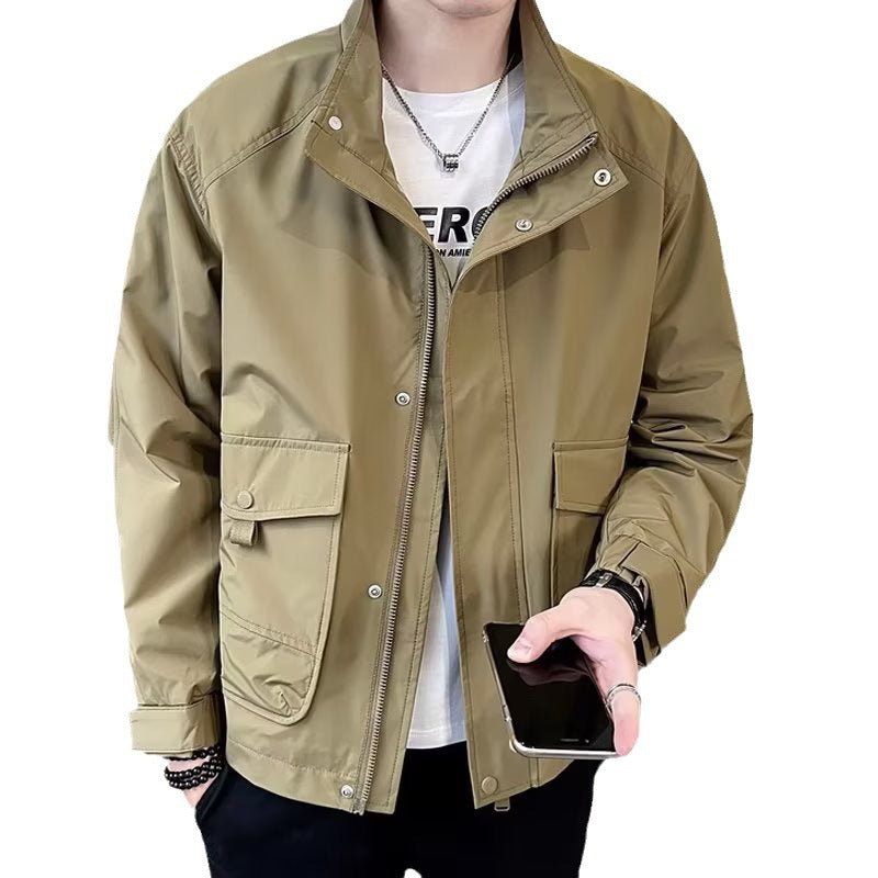 Herren leichte Utility-Jacke mit funktionalen Taschen Echoarchiv