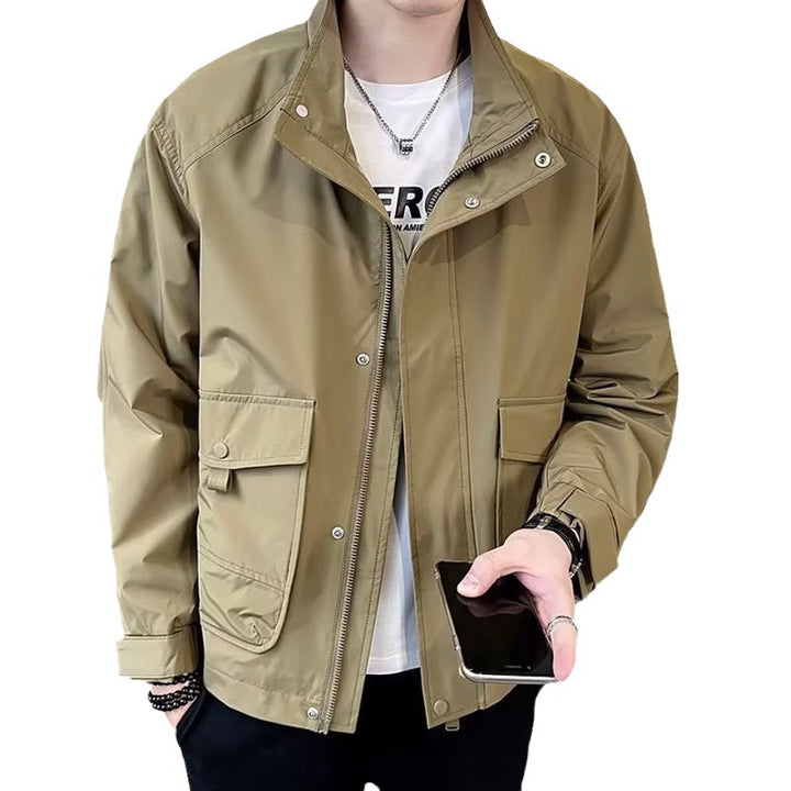 Herren leichte Utility-Jacke mit funktionalen Taschen Echoarchiv