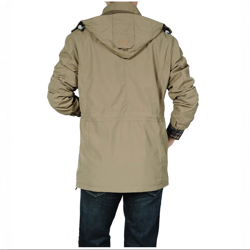 Herren Wetterfeste Outdoorjacke mit verstellbarer Kapuze Echo Archiv