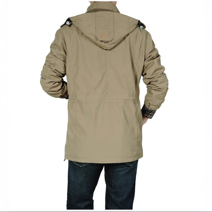 Herren Wetterfeste Outdoorjacke mit verstellbarer Kapuze Echo Archiv