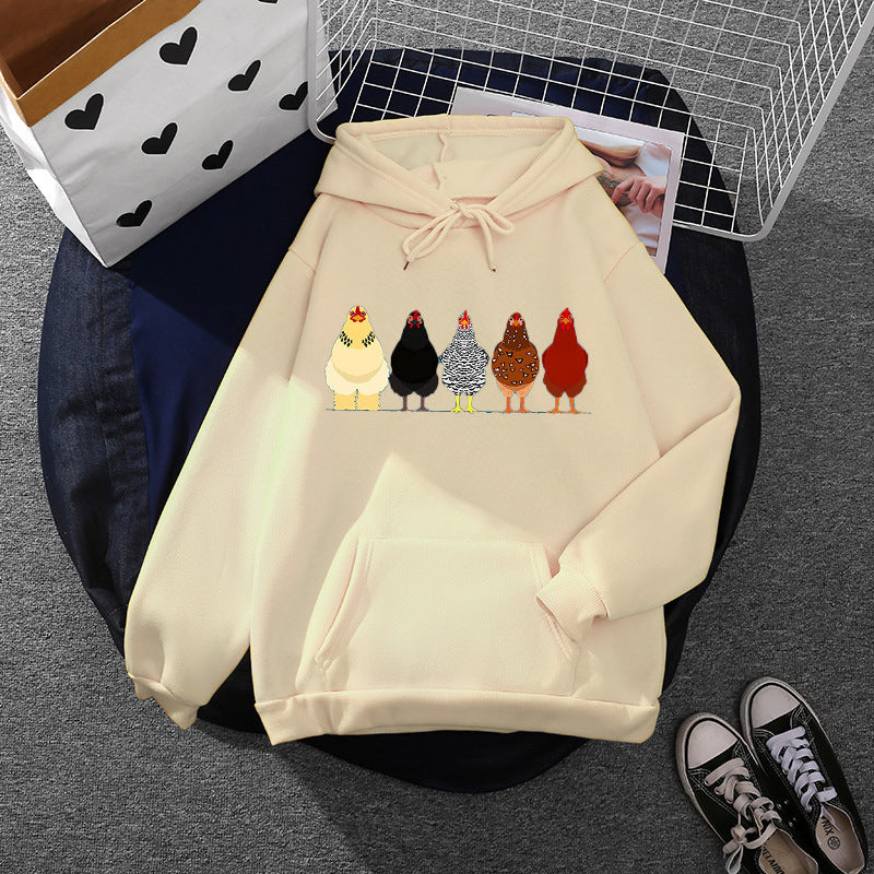 Damen oversized Kapuzenpullover mit Kängurutasche und süßem Avocado‑Toast-Print – Auréline