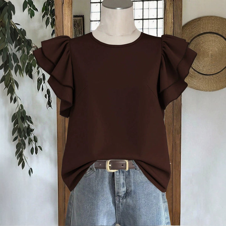 Damen Elegante Bluse mit Rüschendetails Echo Archiv