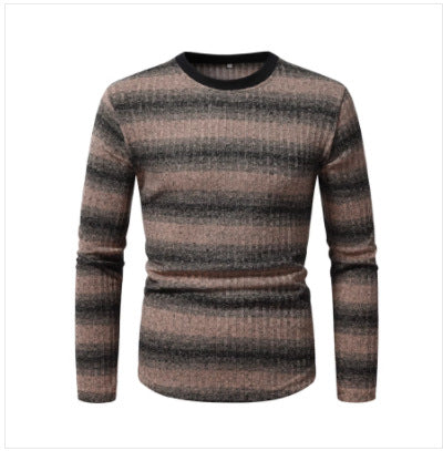 Herren Langarmshirt aus strukturiertem Material mit modischem Streifenmuster Echoarchiv