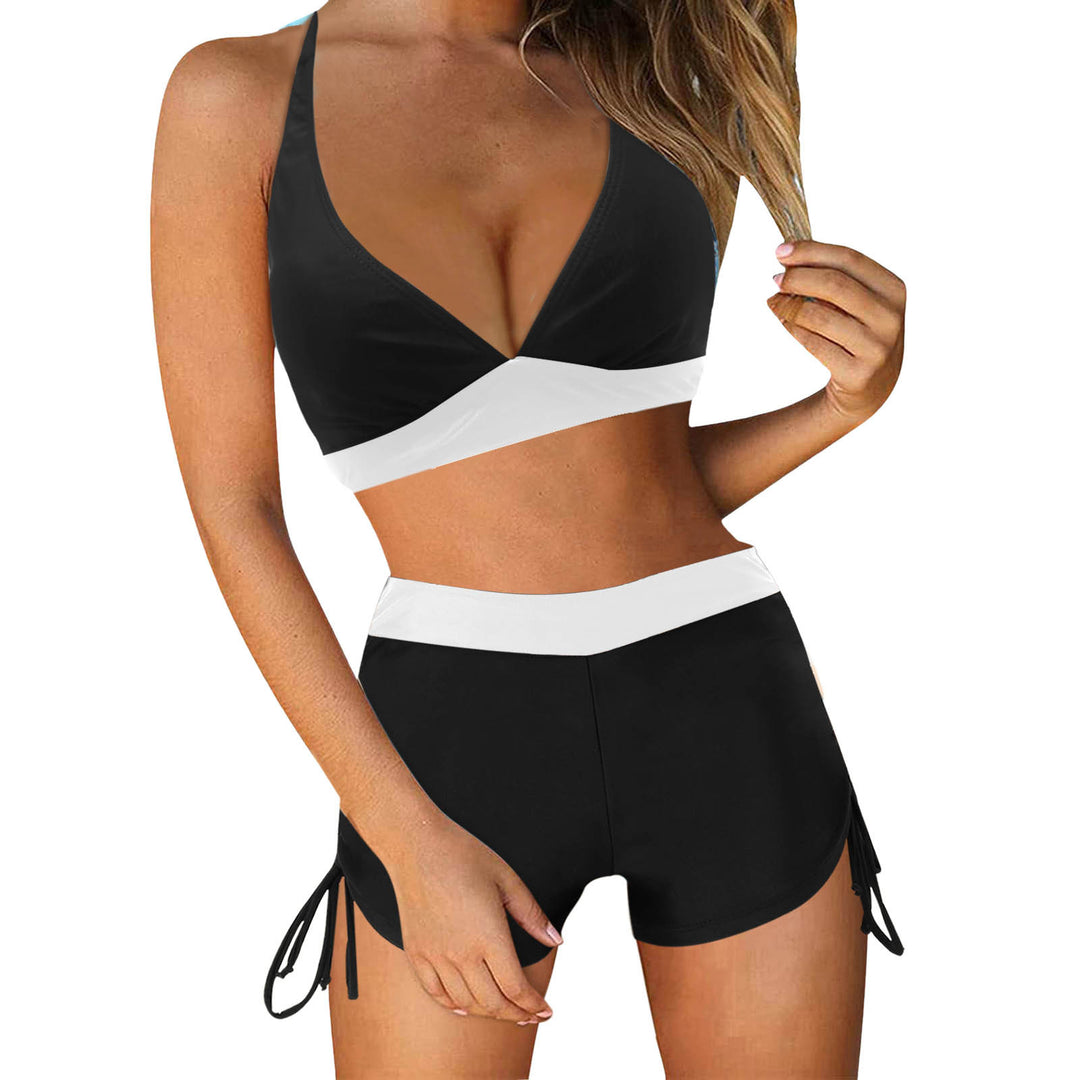 Damen Sportliches Bikini-Set mit modischem Hochbund und Seitenbindebändern Echo Archiv