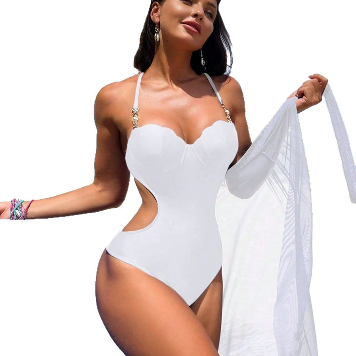 Damen Badeanzug mit transparentem Maxikleid Echo Archiv