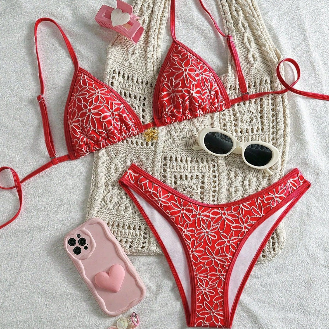 Damen Blumendekoriertes Bikini-Set Echo Archiv