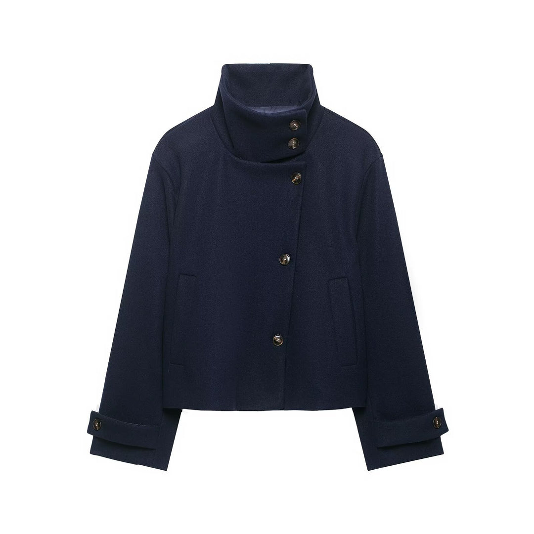 Damen Kurzjacke aus Wollmix mit hohem Stehkragen Echo Archiv