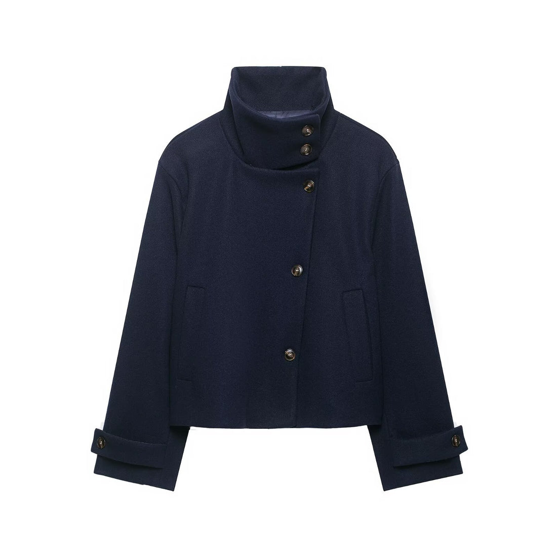 Damen Kurzjacke aus Wollmix mit hohem Stehkragen Echo Archiv