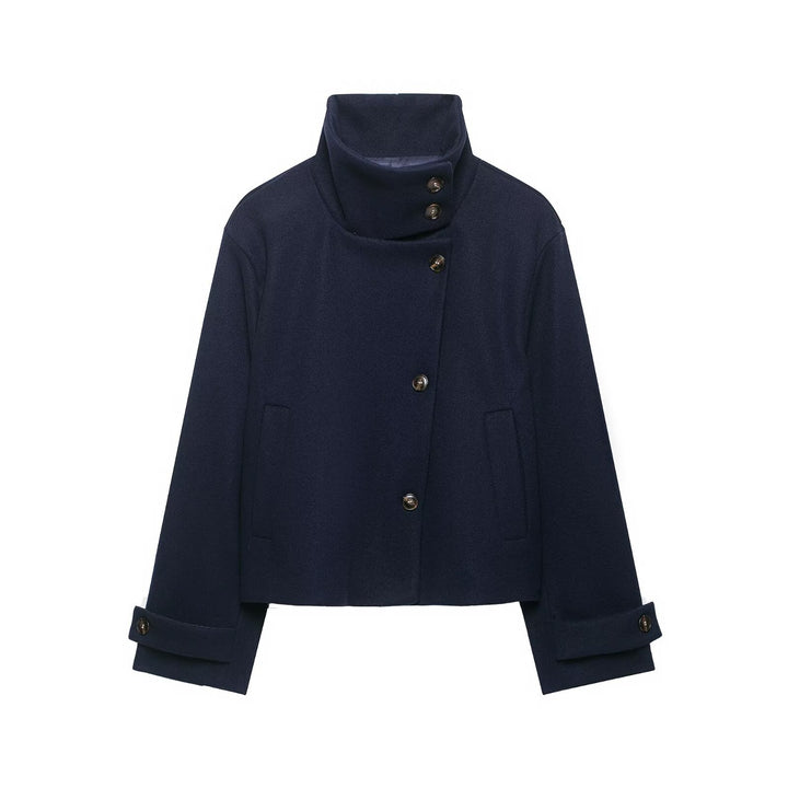 Damen Kurzjacke aus Wollmix mit hohem Stehkragen Echo Archiv