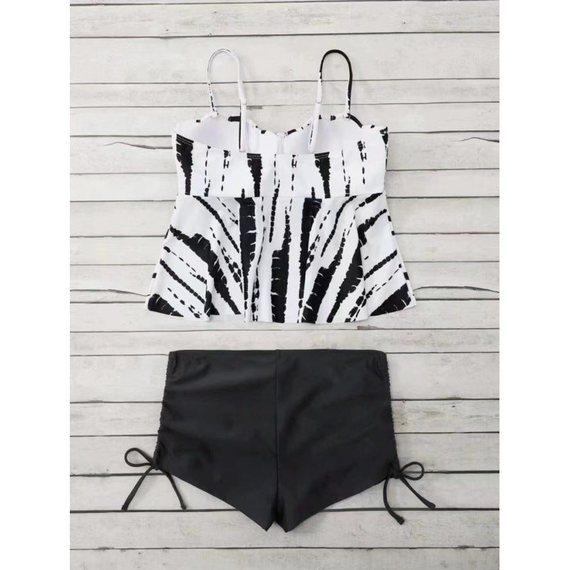 Damen Tankini-Set mit elegantem Volant-Oberteil und hohem Taillenslip Echo Archiv
