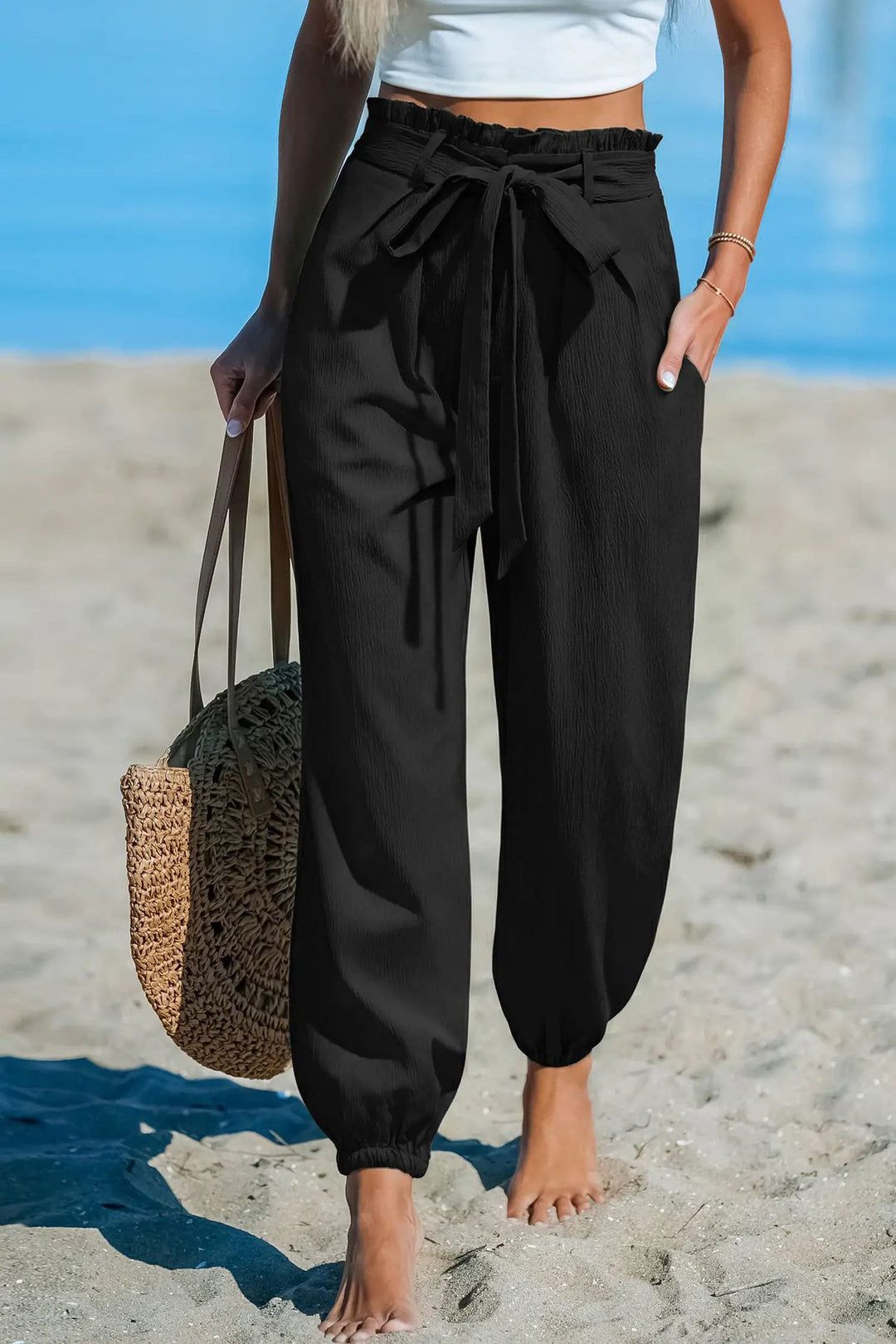 Damen Weite, lässige Strandhose Echo Archiv