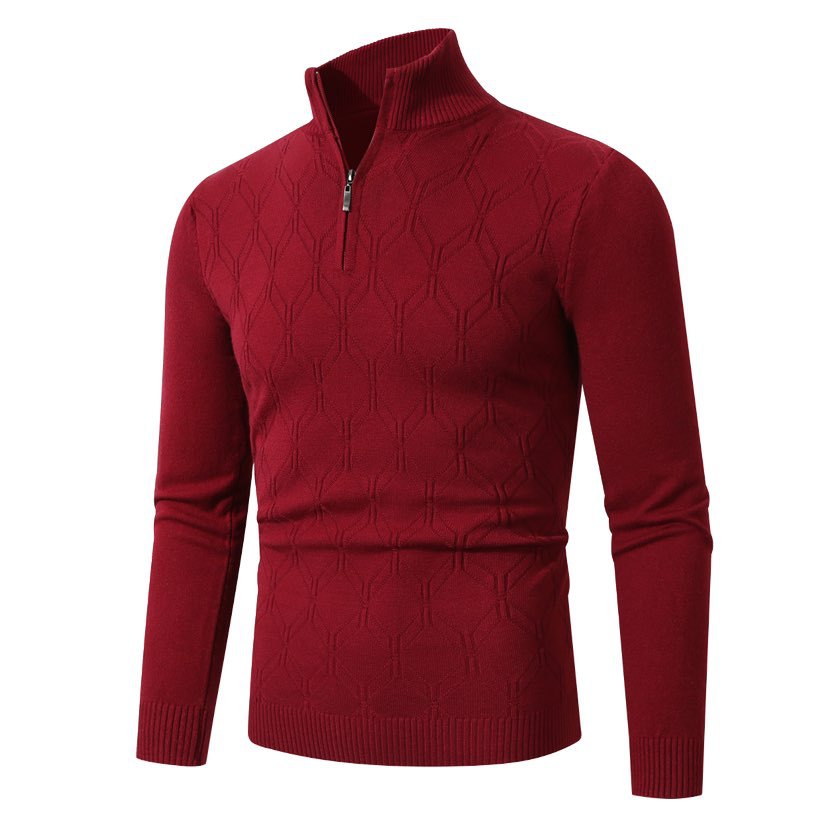 Herren Strickpullover mit modernem Strukturmuster Echoarchiv
