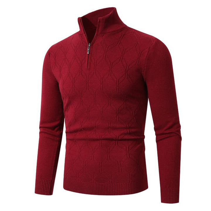 Herren Strickpullover mit modernem Strukturmuster Echoarchiv