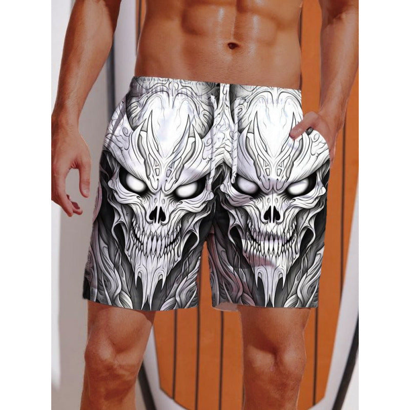 Herren Grafik Psychedelischer Druck Badehose Echoarchiv