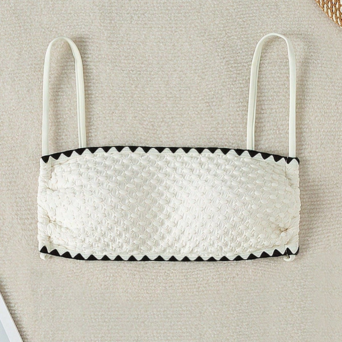 Damen Geripptes Bandeau-Bikinioberteil – Maréssa