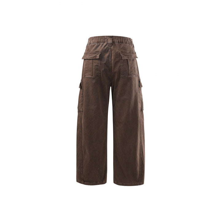 Damen Weite High Waist Cargo Culotte aus Baumwolltwill mit Mehrfachtaschen Echo Archiv