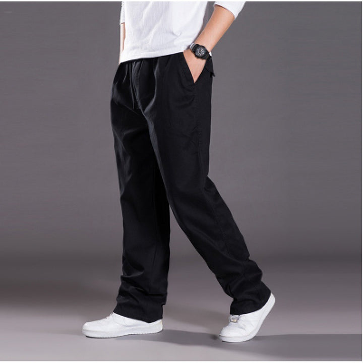 Herren Relaxed-Fit Freizeit-Chinohose mit elastischem Tunnelzug, vorgeformtem Bund und geradem Bein Echo Archiv
