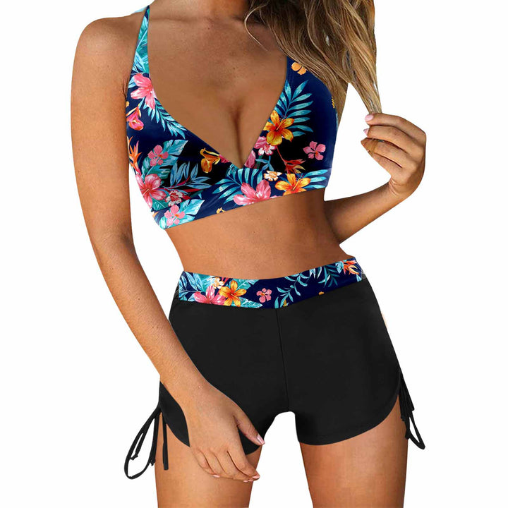 Damen Sportliches Bikini-Set mit modischem Hochbund und Seitenbindebändern Echo Archiv