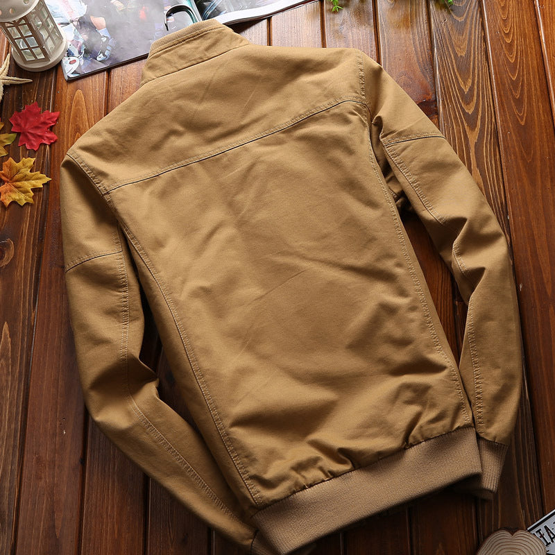 Herren nan leichtgewichtige Canvas-Utility-Jacke mit gesteppter Innenfütterung, verdecktem Zweiwege-Reißverschluss und elastischen Bündchen Echo Archiv