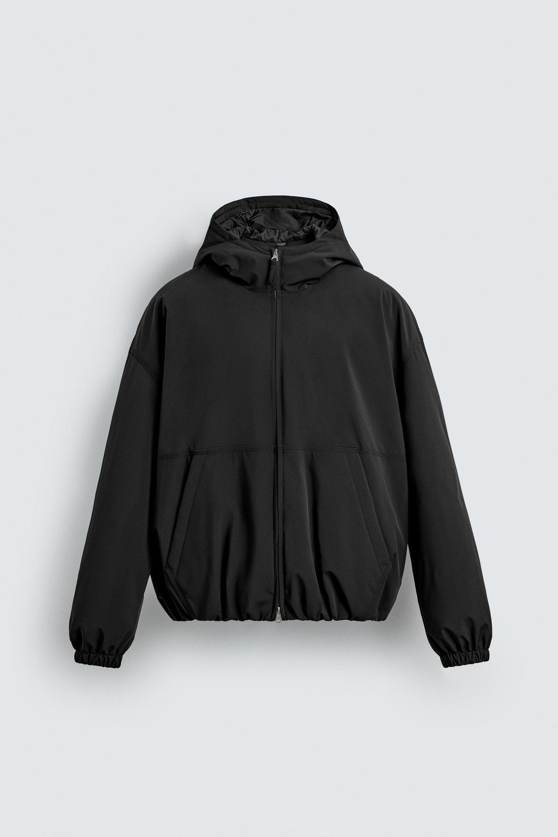Herren Boxy-Kurzblouson mit Kapuze, elastischem Saum und verdecktem Reißverschluss Echo Archiv