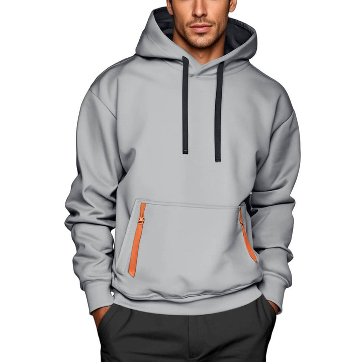 Herren sportlicher Kapuzenpullover mit stylischen Reißverschlusstaschen Echoarchiv