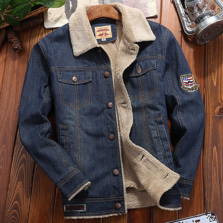 Herren Thermo-Jeans-Truckerjacke mit Teddyfutter und sherpaähnlicher Innenlage Echo Archiv