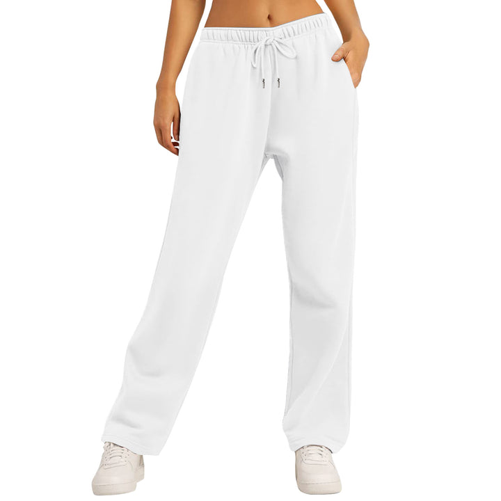 Damen nan extraweiche Relax-Hose mit hohem Komfortbund Kordelzug und geradem Bein Echo Archiv