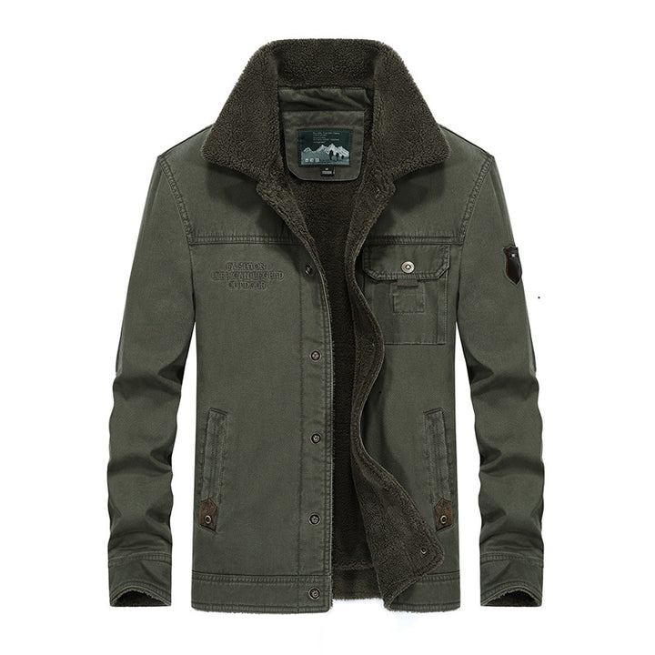 Herren wattierte Sherpa-Canvas Feldjacke mit Teddyfutter und Thermoisolierung Echoarchiv
