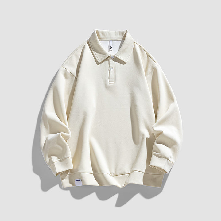 Herren lässiges Poloshirt mit oversized Schnitt und detailverliebtem Kragen Echoarchiv
