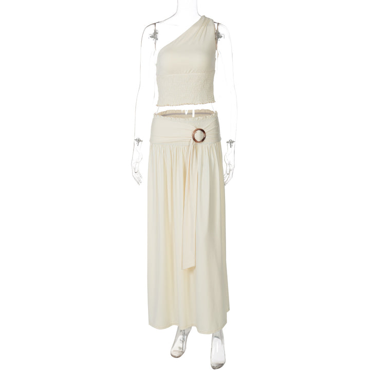 Damen Einseitiges Maxikleid mit raffinierter Drapierung Echo Archiv