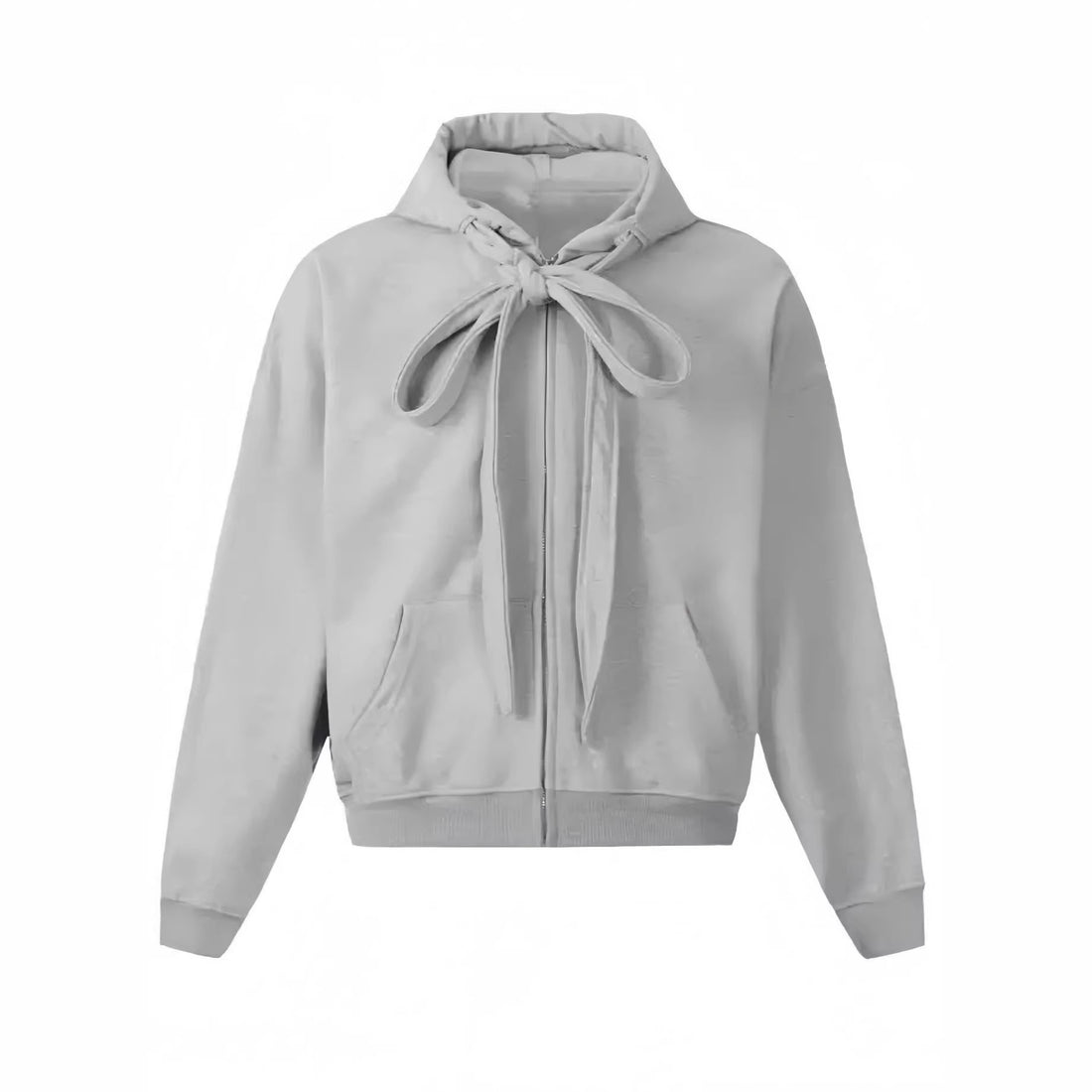 Damen Modische Kapuzenjacke mit Schleifen-Detail – Célinea