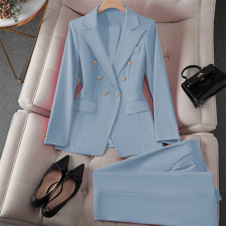 Damen Modischer Doppelreiher Blazer mit eleganten Details Echo Archiv