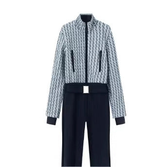 Damen 10+ Cropped gesteppte Blousonjacke mit Stehkragen und High‑Waist Palazzo‑Hose Echo Archiv
