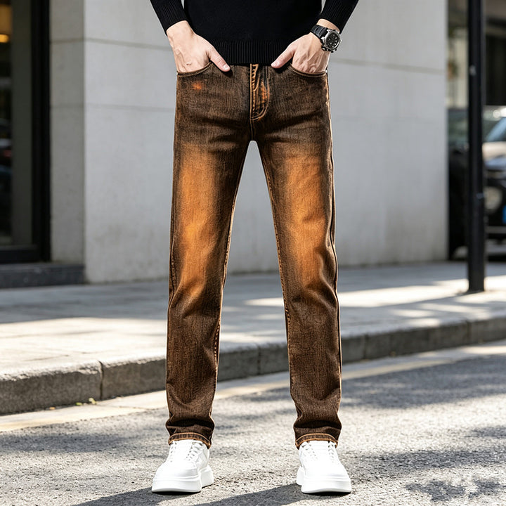 Herren Slim-Fit Jeans mit modischem Used-Look Echoarchiv