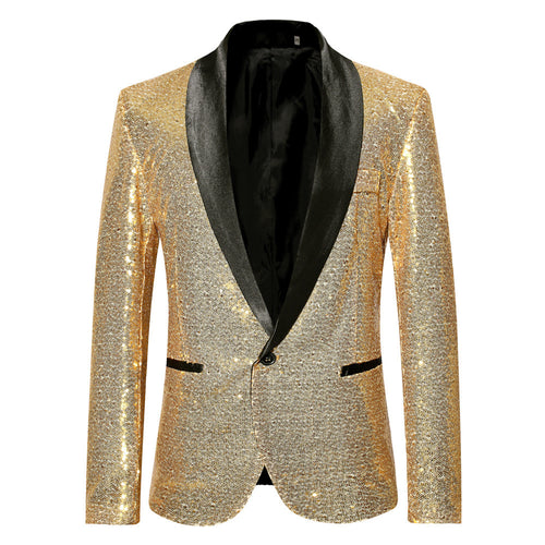 Herren eleganter Pailletten Blazer im modernen Schnitt Echoarchiv